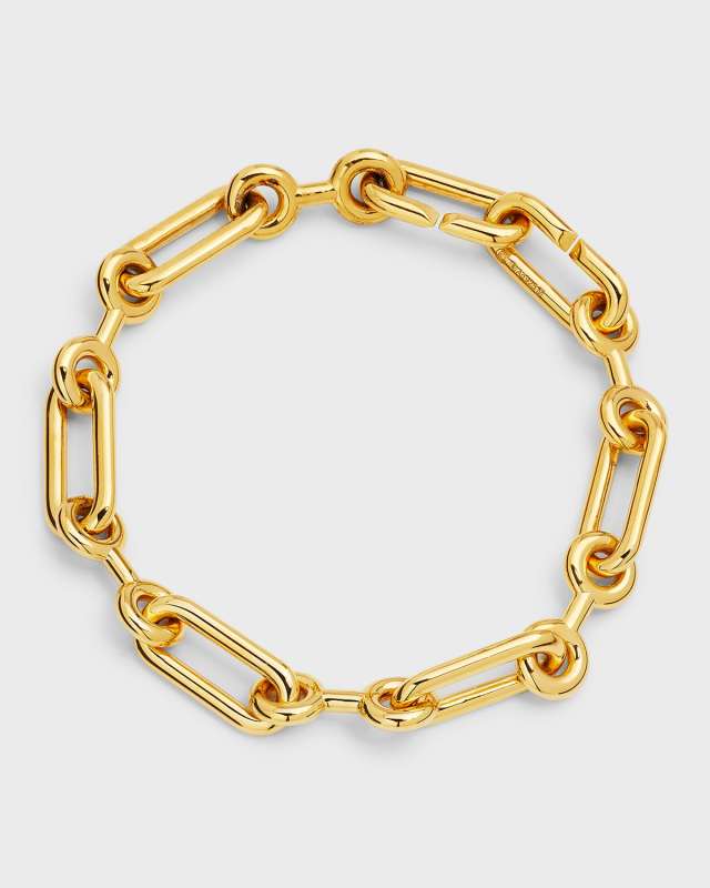 Petite Binary Chain Bracelet in Gold Vermei